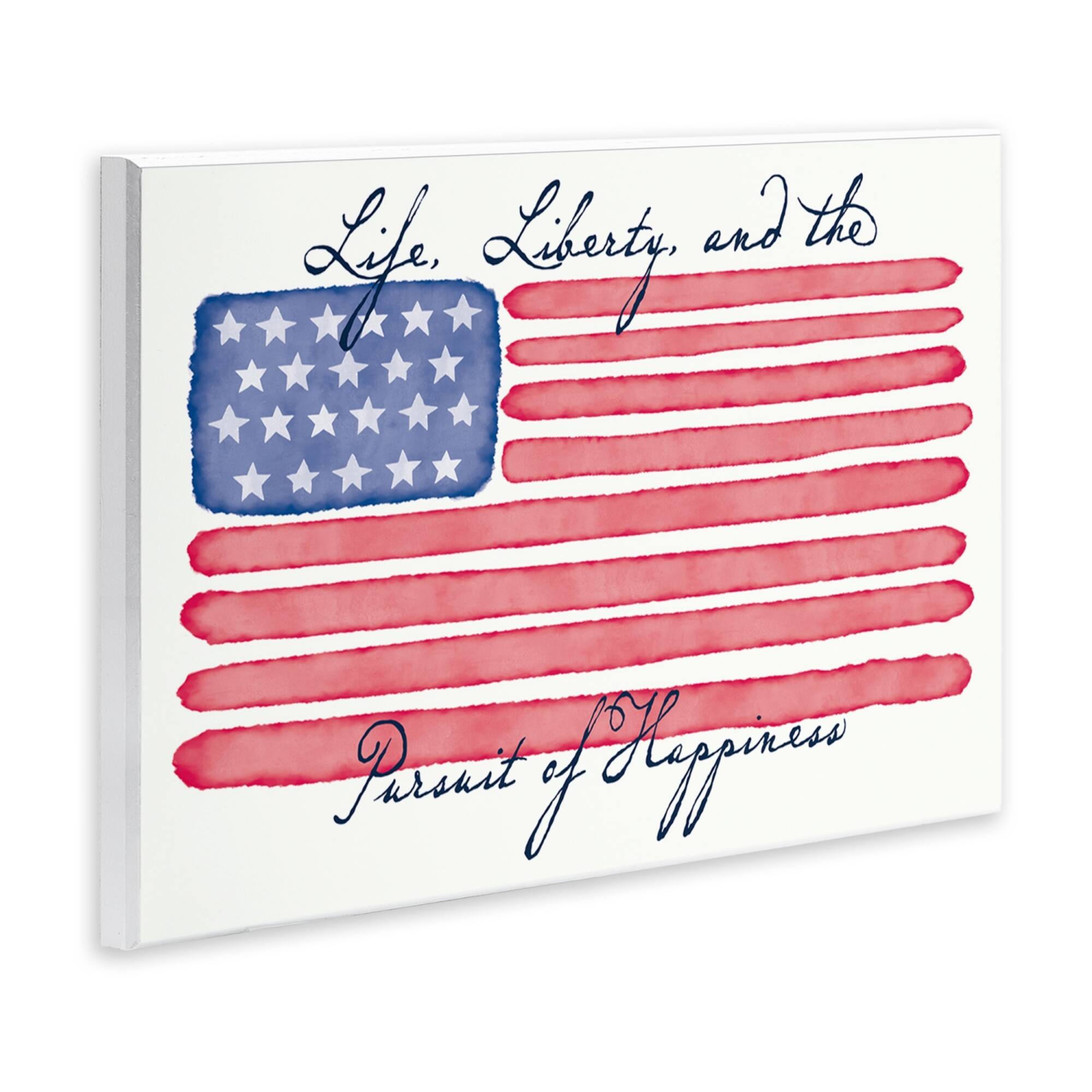 Stupell Industries All American Patriotic Phrase Wall Plaque Art